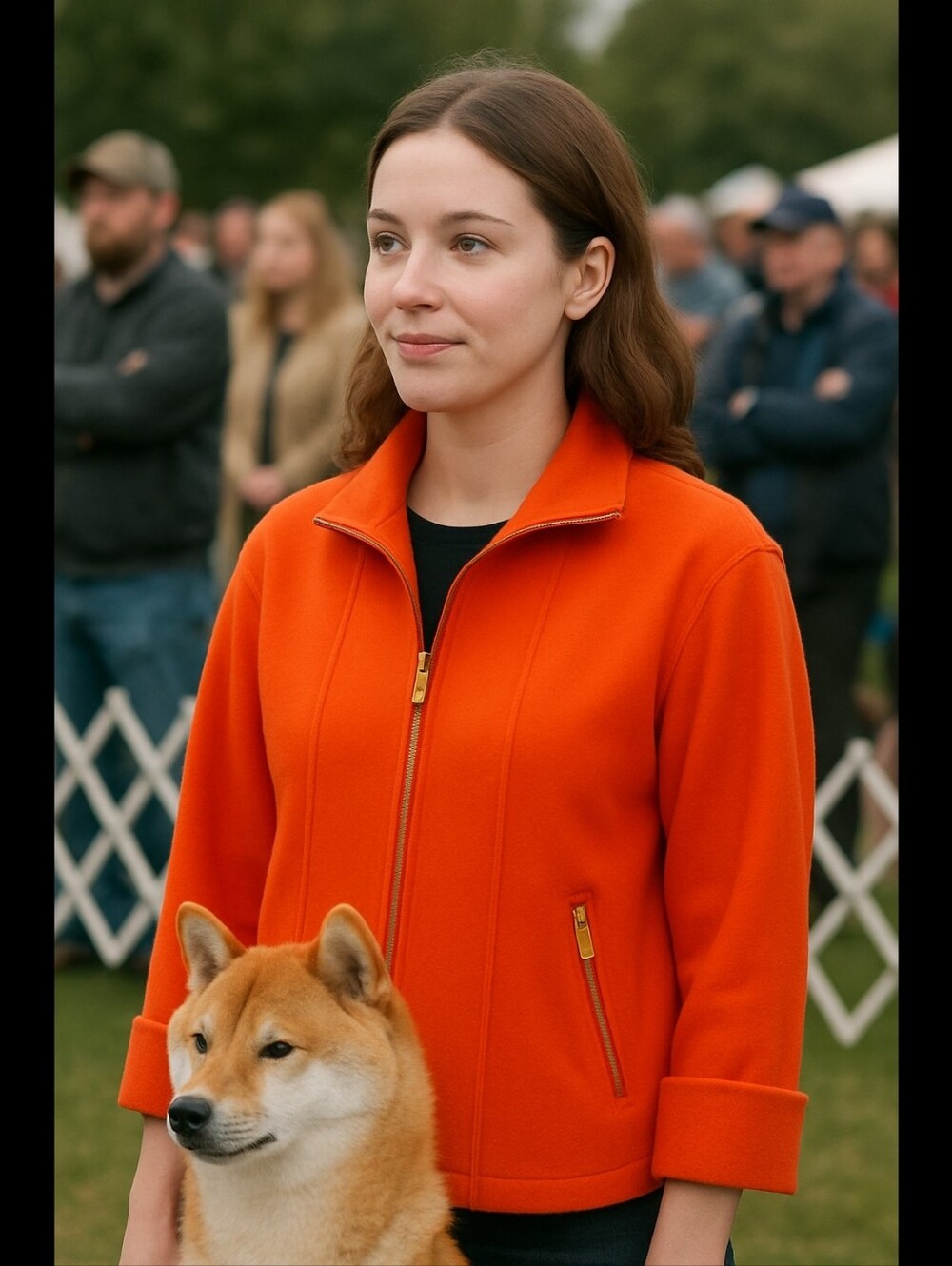 St. John Vibrant Orange 🧡 Zip-Front Jacket